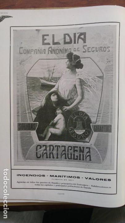 Collectionnisme d'affiches: EL DIA COMPA&Ntilde;IA ANONIMA DE SEGUROS CARTAGENA INCENDIOS MARITIMOS HOJA PUBLICIDAD A&Ntilde;O 1910
