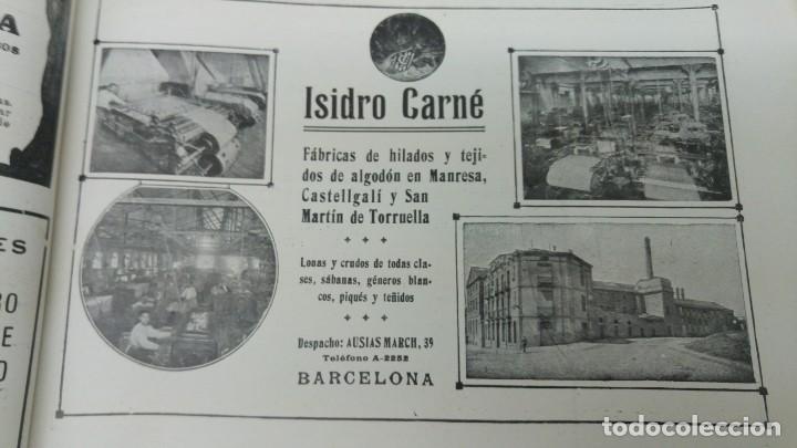 Colecionismo de cartazes: ISIDRO CARNE FABRICA HILADOS MANRESA CASTELLGALI Y SAN MARTIN DE TORRUELLA .HOJA REVISTA A&Ntilde;O 1920