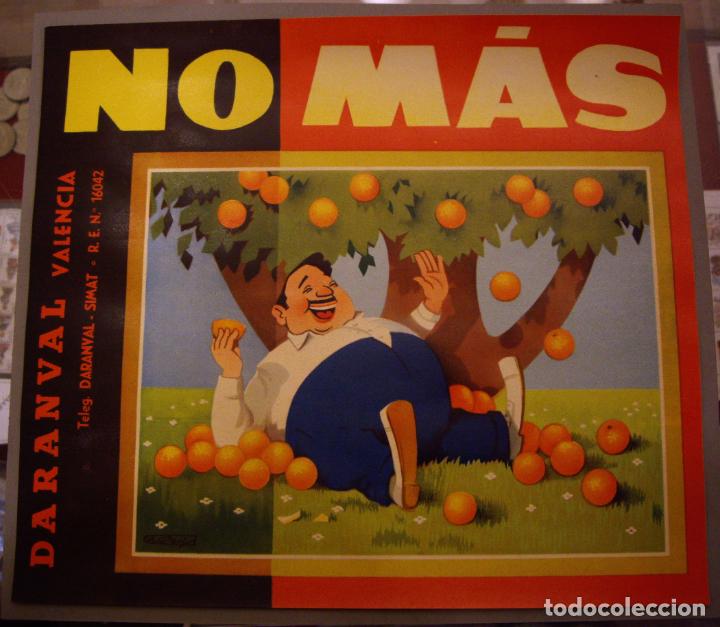 Collezionismo di affissi: Cartel de naranjas - No m&aacute;s- Litograf&iacute;a antigua.