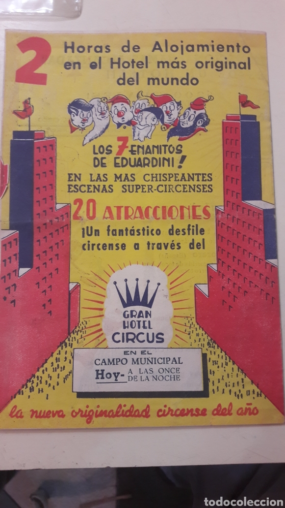 Coleccionismo de carteles: Cartel Gran Hotel Circus - Foto 3
