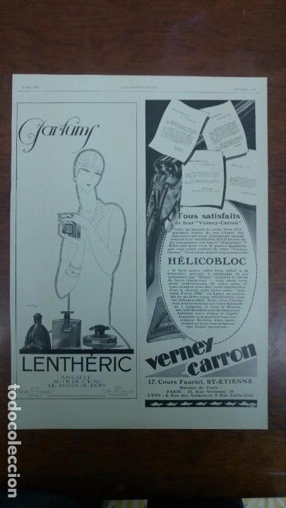 Poster collecting: LENTHERIC PARFUM PARIS 4 HOJAS PUBLICIDAD ANTIGUAS A&Ntilde;O 1925-1926- PERFUMES FRANCESES