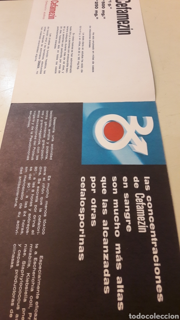 Coleccionismo de carteles: Medicamento Cefamezin Made - Foto 2
