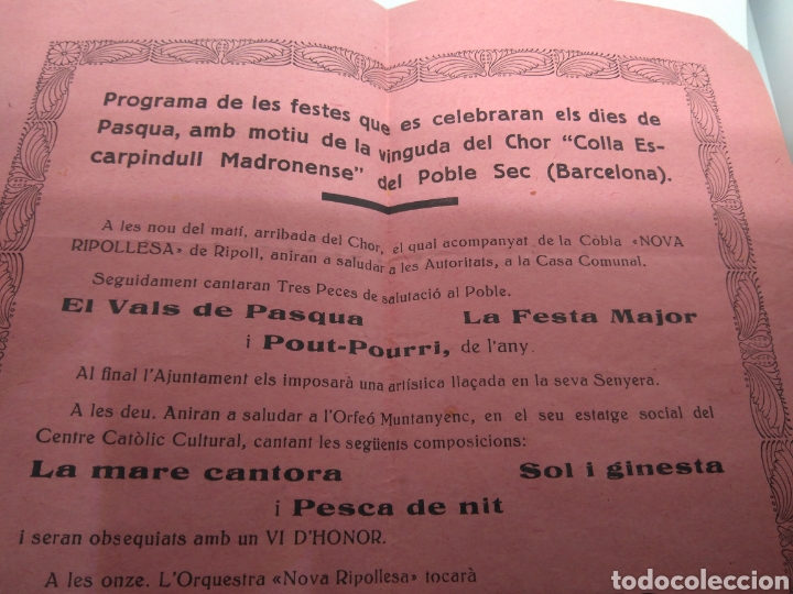 Coleccionismo de carteles: Sant Quirze Programa de festes de 1933 c6 - Foto 2