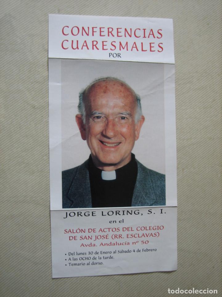 cartelito. padre jorge loring miro. conferencia - Buy Antique posters in  small format on todocoleccion
