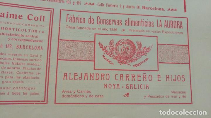 Colecionismo de cartazes: FABRICA DE CONSERVAS ALIMENTICIAS LA AURORA NOYA GALICIA ALEJANDRO CARRE&Ntilde;O HOJA A&Ntilde;O 1905.
