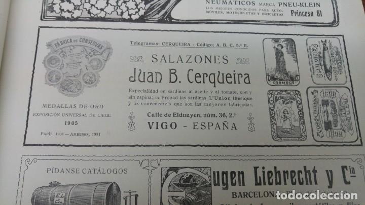Colecionismo de cartazes: SALAZONES JUAN B.CERQUEIRA VIGO SARDINAS L'UNION IBERIQUE ESPECIALIDAD EN SARDINAS HOJA A&Ntilde;O 1907
