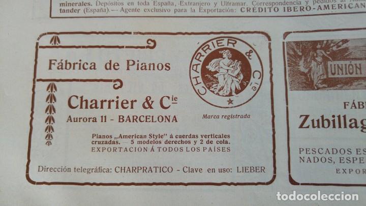 Collezionismo di affissi: FABRICA DE PIANOS CHARRIER BARCELONA PIANOS AMERICAN STYLE HOJA A&Ntilde;O 1907