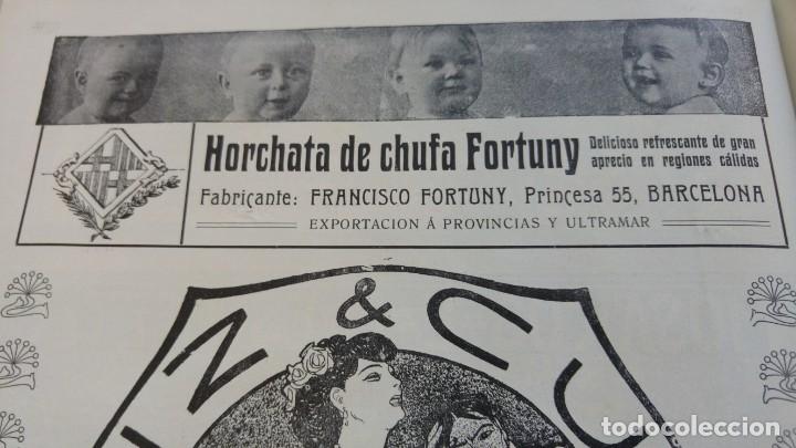 Collezionismo di affissi: HORCHATA DE CHUFA FORTUNY BARCELONA HOJA A&Ntilde;O 1907