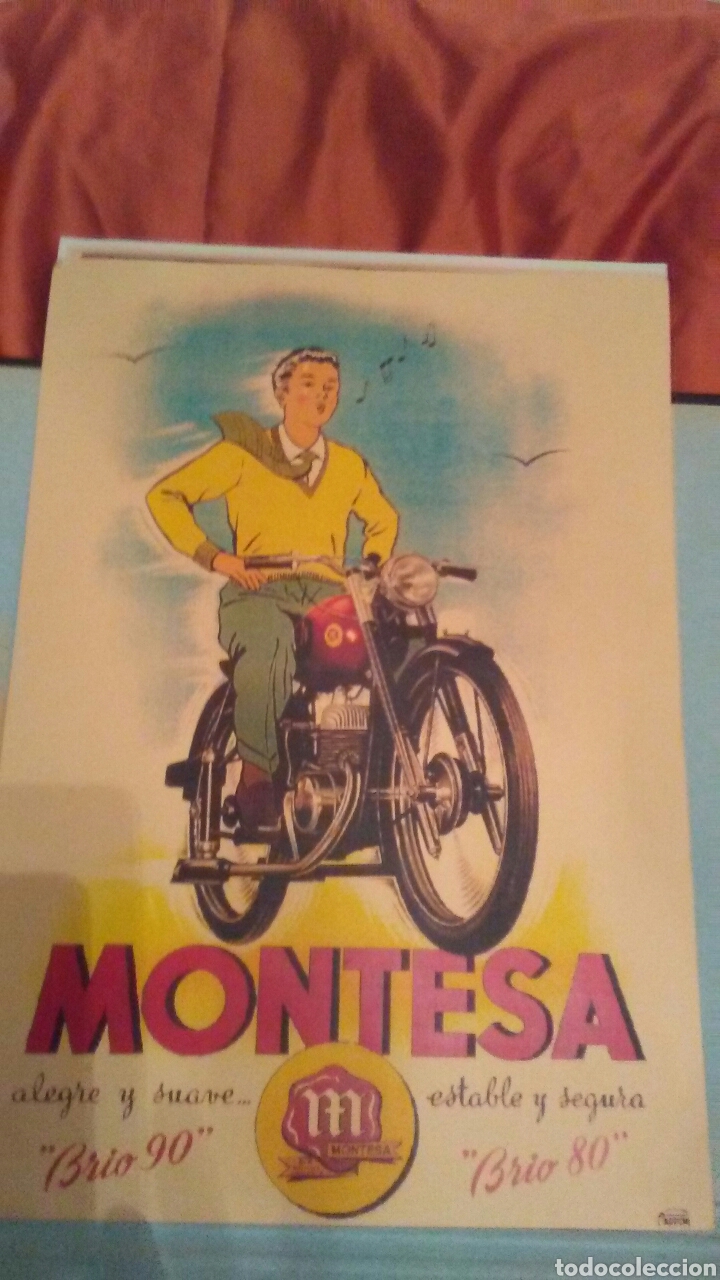 Coleccionismo de carteles: Cartel de Montesa ,mide 41x30