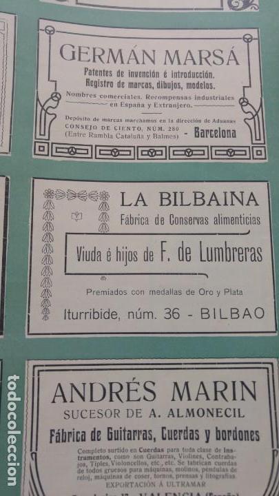 Coleccionismo de carteles: LA BILBAINA FABRICA DE CONSERVAS ALIMENTICIAS VIUDA E HIJOS F.DE LUMBRERAS BILBAO HOJA A&Ntilde;O 1917