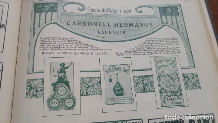 Collezionismo di affissi: CARBONELL HERMANOS GRANDES DESTILERIAS A VAPOR VALENCIA LORITO LA HABANA HOJA A&Ntilde;O 1907