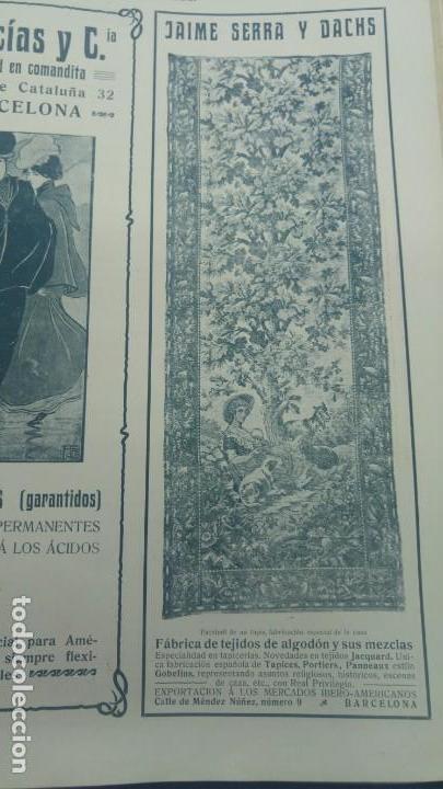 Collectionnisme d'affiches: FABRICA TEJIDOS ALGODON Y SUS MEZCLAS JAIME SERRA Y DACHS BARCELONA HOJA A&Ntilde;O 1905
