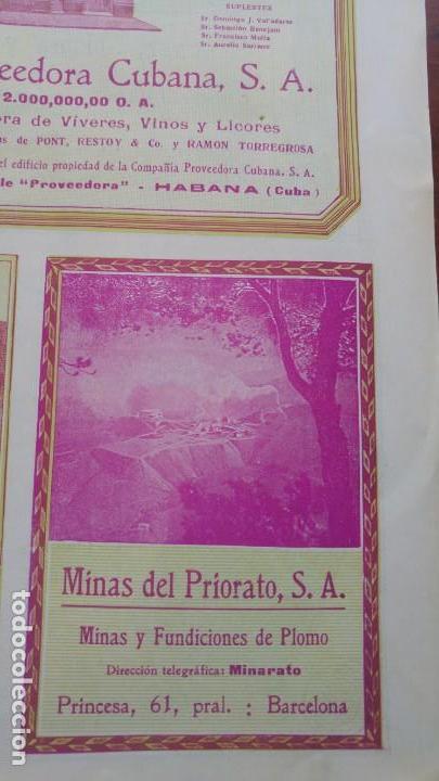 Poster collecting: MINAS DEL PRIORATO S.A. MINAS Y FUNDICIONES DE PLOMO BARCELONA HOJA A&Ntilde;O 1920