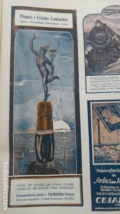 Collezionismo di affissi: PLOMOS Y ESTA&Ntilde;OS LAMINADOS SOCIEDAD ANONIMA PAPEL ESTA&Ntilde;O VALMASEDA VIZCAYA HOJA 1920
