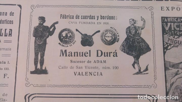 Poster collecting: FABRICA DE CUERDAS Y BORDONES MANUEL DURA SUCESOR DE ADAM VALENCIA HOJA A&Ntilde;O 1906