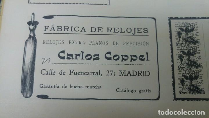 Coleccionismo de carteles: CARLOS COPPEL FABRICA DE RELOJES MADRID RELOJES EXTRA PLANOS DE PRECISION HOJA A&Ntilde;O 1904