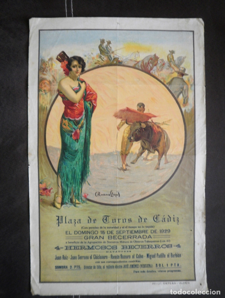 Coleccionismo de carteles: Cartel de toros 1929 - Foto 6