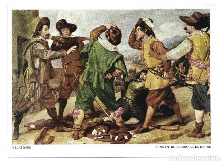 Coleccionismo de carteles: C150-ANTIGUA TARJETA PUBLICITARIA- DEANXIT  - RI&Ntilde;A DE JUGADORES DE CARTAS- DE VELAZQUEZ