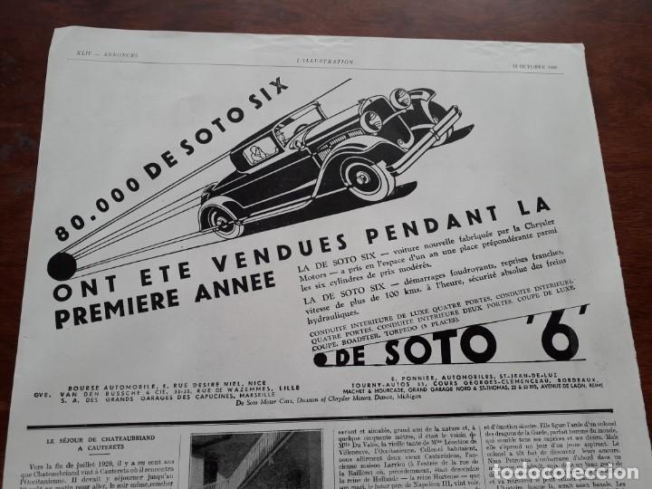 Sammeln von Plakaten: DE SOTO SIX CHRYLER AUTOMOBILES ANTIGUOS VOITURE COCHE 3 HOJAS PUBLICIDAD A&Ntilde;OS 1929