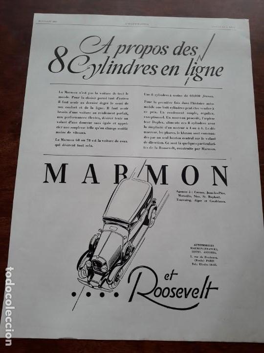 Collezionismo di affissi: MARMON AUTOMOBILES ANTIGUOS COCHES VOITURE 4 HOJAS PUBLICIDAD A&Ntilde;OS 1925-1926-1929