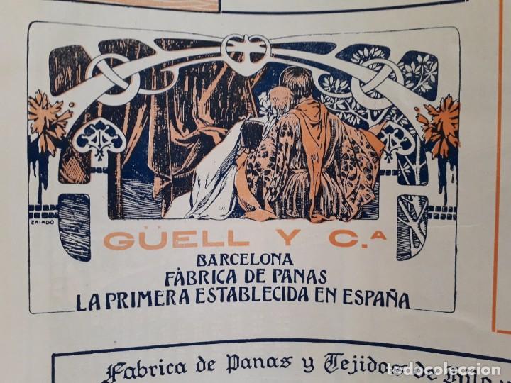 Collezionismo di affissi: FABRICA DE PANAS GUELL Y C&ordf; BARCELONA / FABRICA PANAS Y TEJIDOS ALGODON V&ordf;JOSE CANALS HOJA A&Ntilde;O 1920