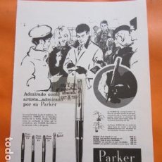 Coleccionismo de carteles: PUBLICIDAD 1964 - COLECCION PLUMAS ESTILOGRAFICAS BOLIGRAFOS - PARKER . Lote 171437980