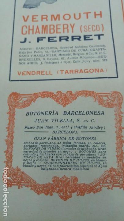 Collezionismo di affissi: GRAN FABRICA DE BOTONES BOTONERIA BARCELONESA JUAN VILELLA HOJA A&Ntilde;O 1920