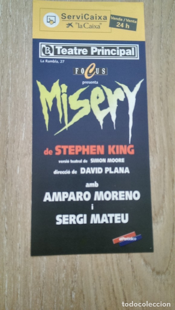 Coleccionismo de carteles: CARTEL D&Iacute;PTICO MISERY STEPHEN KING - Foto 1