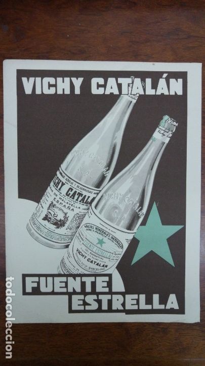 Sammeln von Plakaten: VICHY CATALAN AGUAS NATURALES MINERALES HOJA PUBLICIDAD A&Ntilde;O 1939