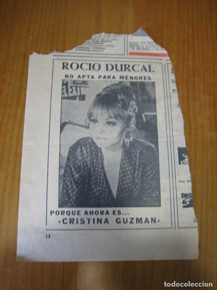 Coleccionismo de carteles: Recorte de prensa o revista . Roc&iacute;o D&uacute;rcal