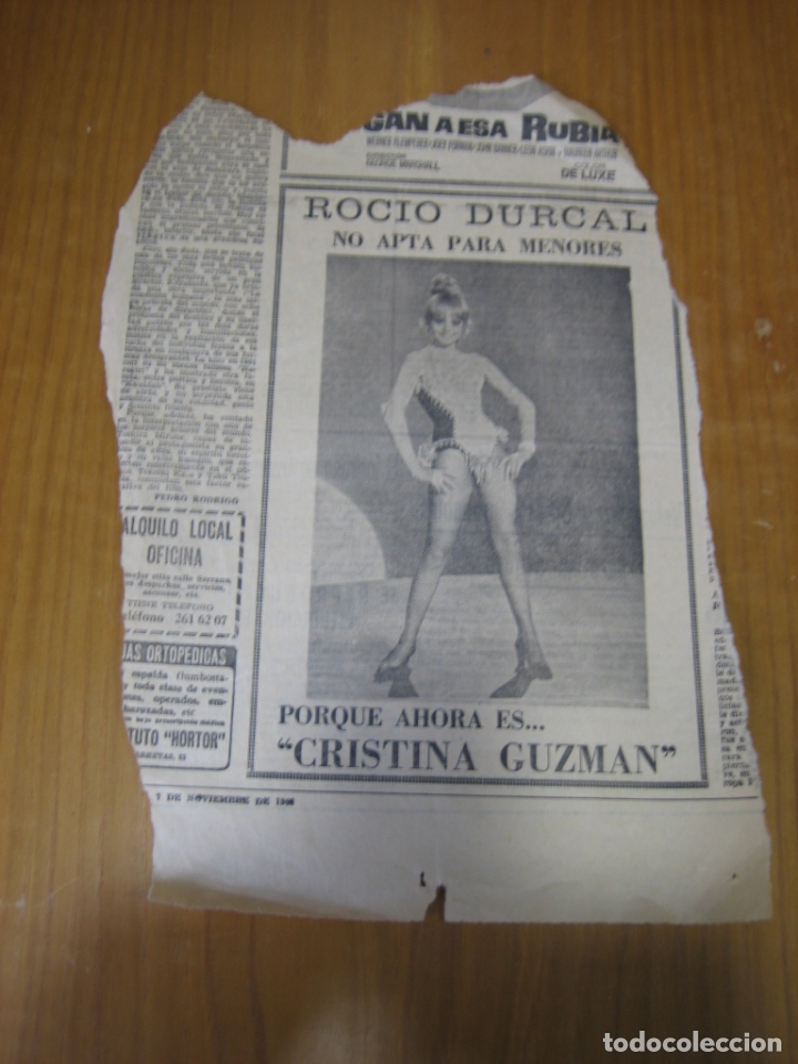 Coleccionismo de carteles: Recorte de prensa o revista . Roc&iacute;o D&uacute;rcal