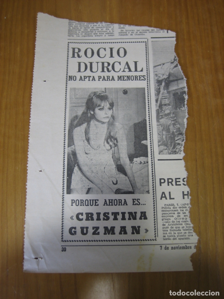 Coleccionismo de carteles: Recorte de prensa o revista . Roc&iacute;o D&uacute;rcal