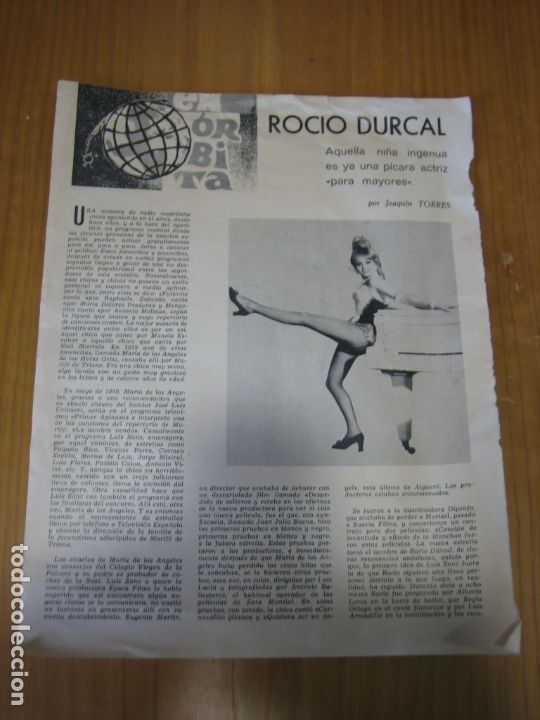 Coleccionismo de carteles: Recorte de prensa o revista . Roc&iacute;o D&uacute;rcal
