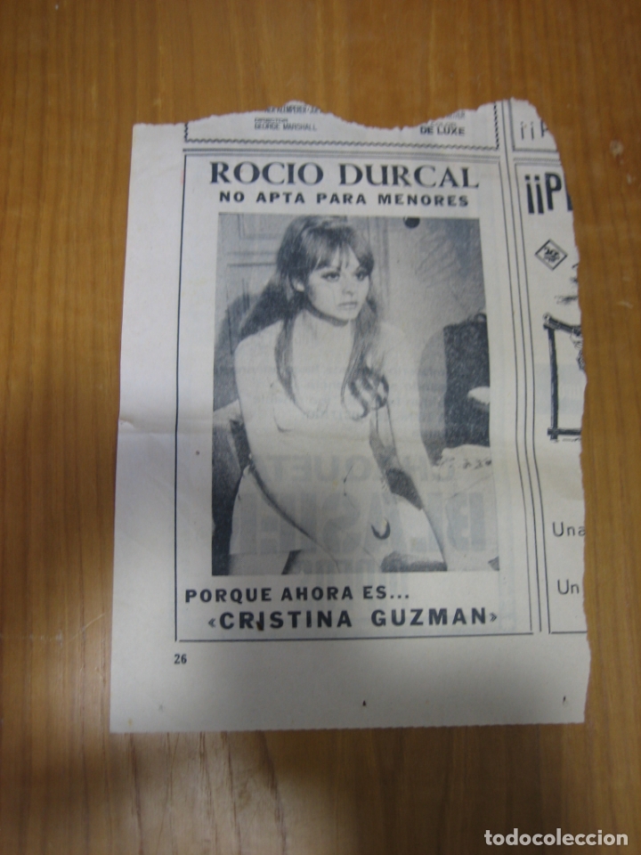 Coleccionismo de carteles: Recorte de prensa o revista . Roc&iacute;o D&uacute;rcal