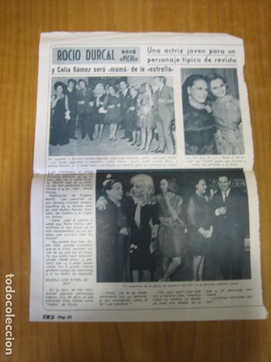 Coleccionismo de carteles: Recorte de prensa o revista . Roc&iacute;o D&uacute;rcal