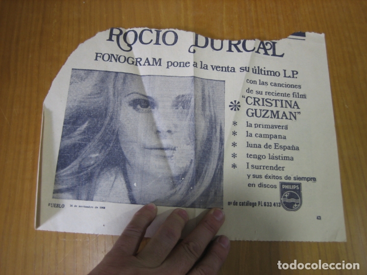 Coleccionismo de carteles: Recorte de prensa o revista . Roc&iacute;o D&uacute;rcal