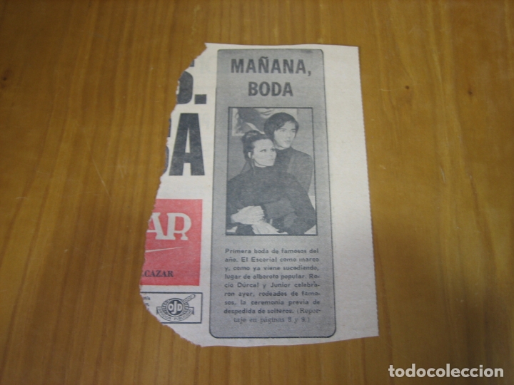 Coleccionismo de carteles: Recorte de prensa o revista . Roc&iacute;o D&uacute;rcal