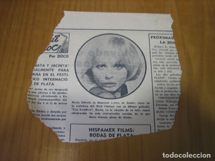 Coleccionismo de carteles: Recorte de prensa o revista . Roc&iacute;o D&uacute;rcal