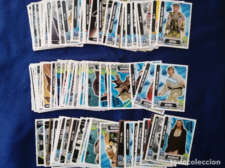 Coleccionismo de carteles: Star Wars Force Attax - Pack de 103 cromos - Carrefour 2016 ,m&aacute;s de 100 dobles, regalo.