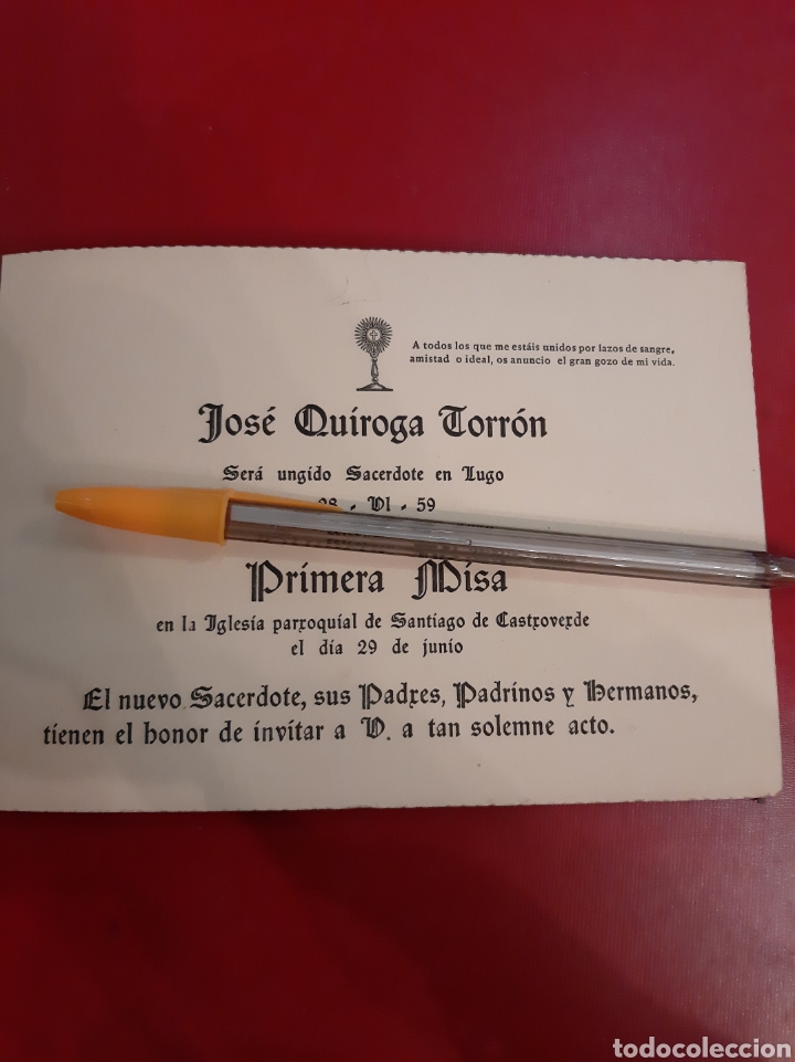 Collectionnisme d'affiches: Primera misa Lugo Santiago de Castroverde Jos&eacute; Quiroga Torron