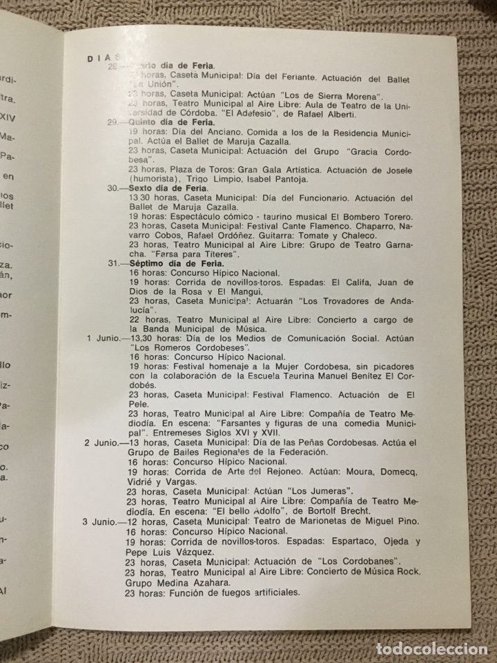 Coleccionismo de carteles: Programa feria de cordoba mayo de 1979 - Foto 3
