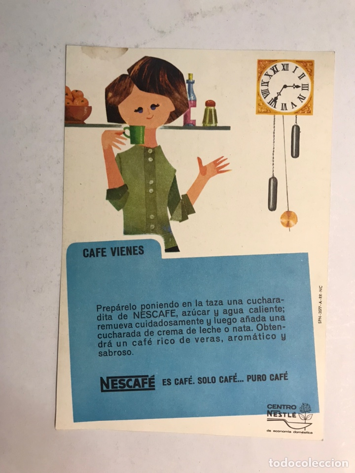 publicidad: recetas. nescafe. café vienes ( - Buy Antique posters in  small format on todocoleccion