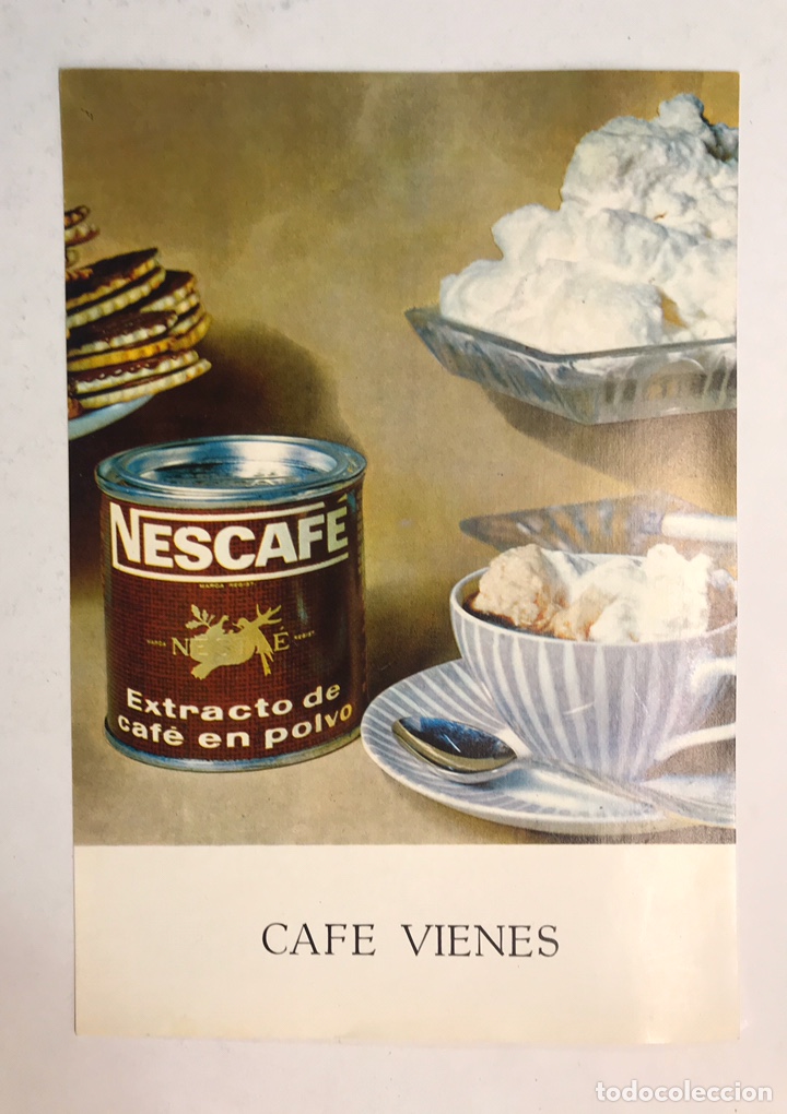 publicidad: recetas. nescafe. café vienes ( - Buy Antique posters in  small format on todocoleccion