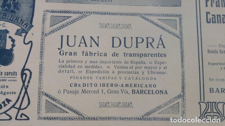 Collezionismo di affissi: FABRICA DE TRANSPARENTES JUAN DUPRA BARCELONA HOJA PUBLICIDAD A&Ntilde;O 1920