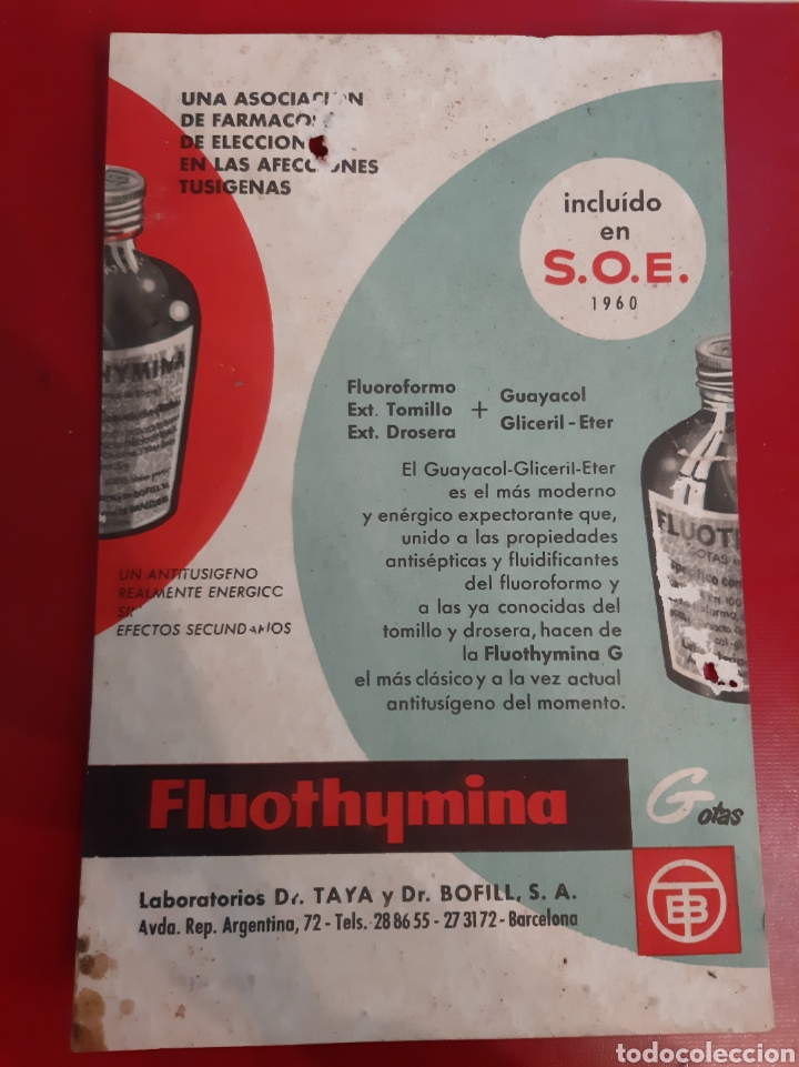 Sammeln von Plakaten: Laboratorios Dr.Toya y Dr Bifil Barcelona Fluotymina