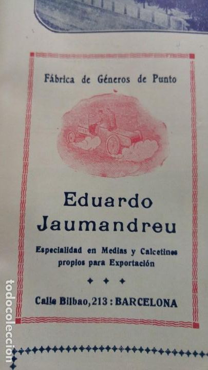 Sammeln von Plakaten: FABRICA DE GENEROS DE PUNTO EDUARDO JAUMANDREU MEDIAS CALCETINES BARCELONA HOJA A&Ntilde;O 1920
