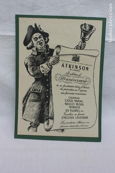 Coleccionismo de carteles: HOJA PUBLICIDAD ATKINSON DE LONDRES COLONIAS GOLD MEDAL ENGLISH LAVENDER, A&Ntilde;OS 30