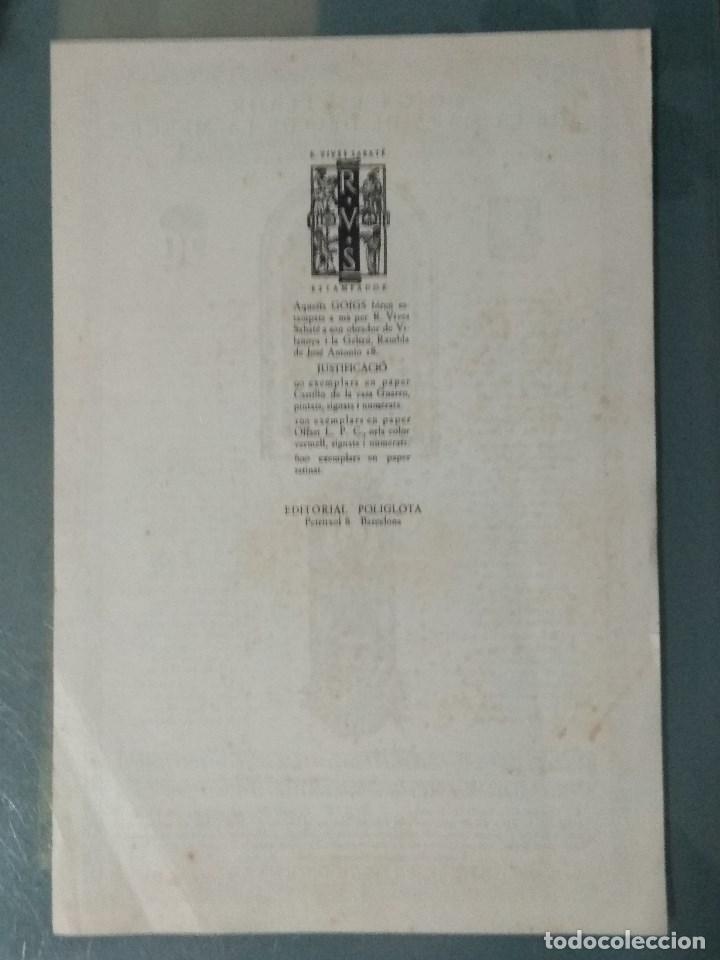 Coleccionismo de carteles: GOIGS MARE DE DEU DE LA MERC&Eacute; - 1953 - Foto 2