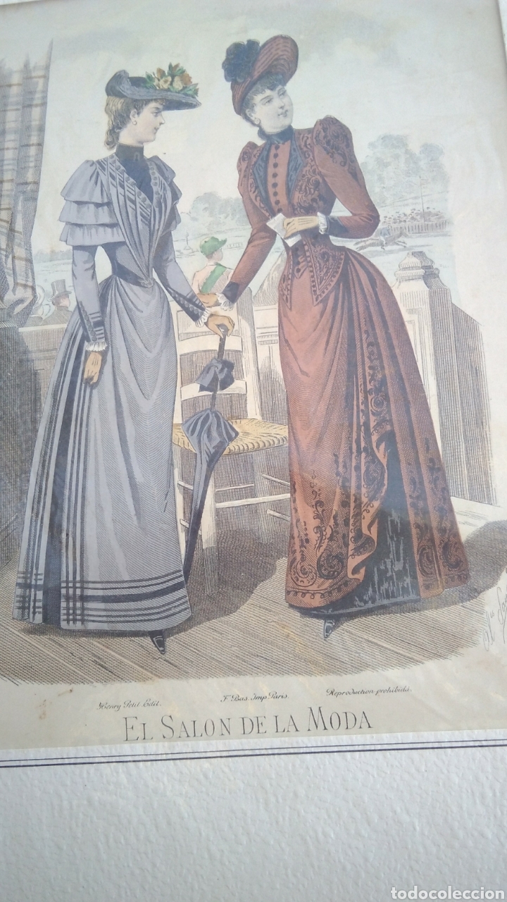 Coleccionismo de carteles: Lamina , el sal&oacute;n de la moda , Paris primeros a&ntilde;os 1900