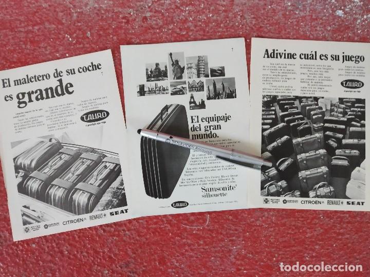 Coleccionismo de carteles: MALETAS Y EQUIPAJE TAURO SAMSONITE PUBLICIDAD.